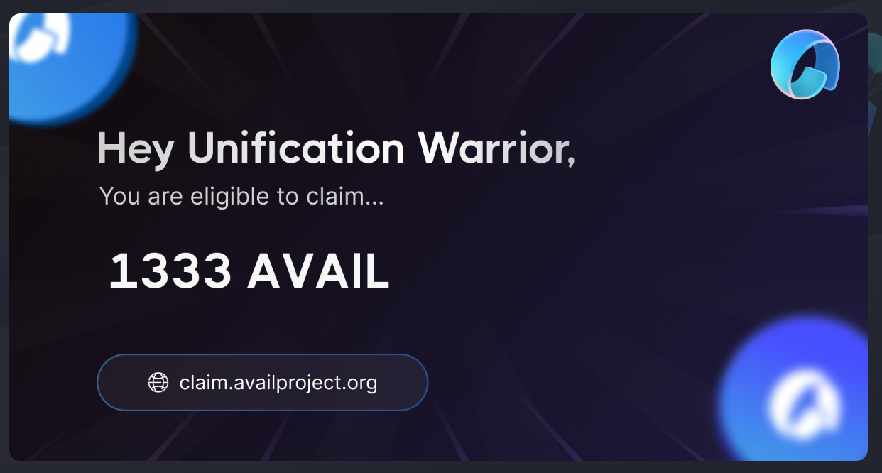 AVAIL Airdrop - Claim your AVAIL rewards