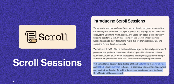 Scroll Network Unveils Points System: Introducing Session Zero