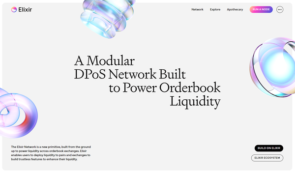 Elixir Network: Revolutionizing Liquidity in Orderbook Exchanges (8M VC)