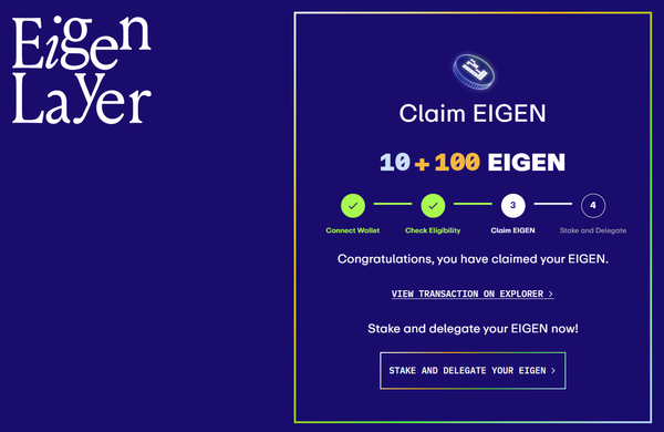 Eigenlayer Airdrop Now Available for Direct Deposit Users